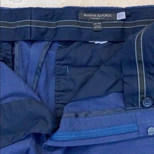 Banana Republic Mason Tapered Fit - Blue Plaid